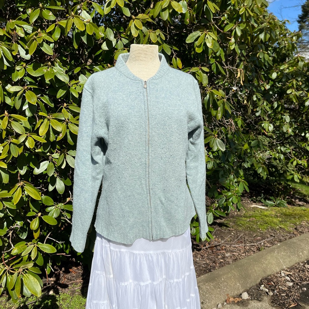 Vintage JCrew Wool Zip Cardigan XL